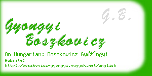 gyongyi boszkovicz business card